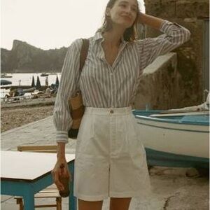 Doen Danette High Waist Shorts in Salt